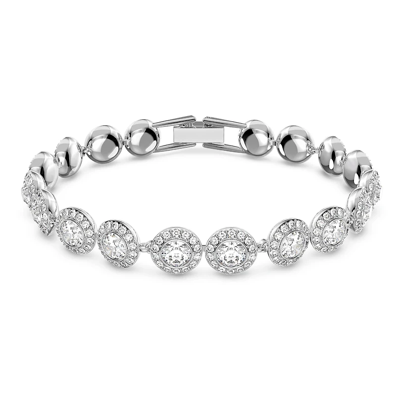 Una Angelic set, Set (3), Round cut, White, Rhodium plated by SWAROVSKI