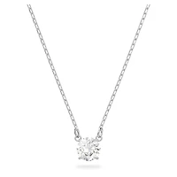 Stilla Attract necklace, Round cut, White, Rhodium plated by SWAROVSKI