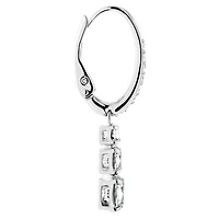 Stilla Attract hoop earrings, Round cut, White, Rhodium plated by SWAROVSKI