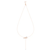 Lifelong Bow necklace, Bow, White, Mixed metal finish by SWAROVSKI