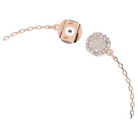 Swan bracelet, Swan, Pink, 18K rose gold finish