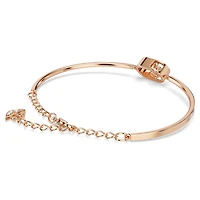Una bracelet, Round cut, Oval shape, White, Rose gold-tone plated