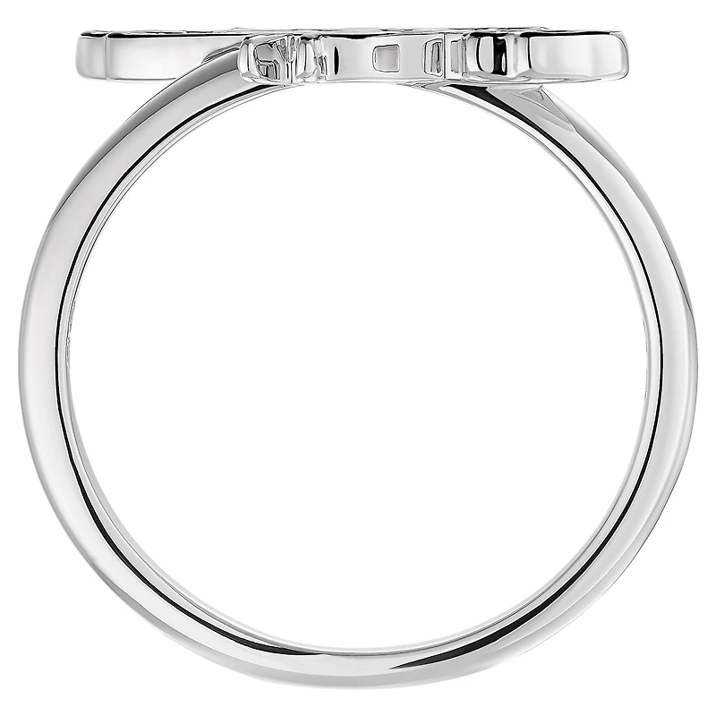 Looney Tunes Sylvester Motif Ring, Multi-coloured, Rhodium plated