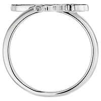Looney Tunes Sylvester Motif Ring, Multi-coloured, Rhodium plated