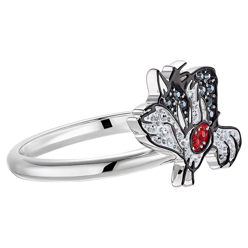 Looney Tunes Sylvester Motif Ring, Multi-coloured, Rhodium plated