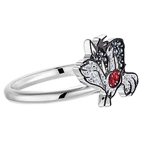 Looney Tunes Sylvester Motif Ring, Multi-coloured, Rhodium plated