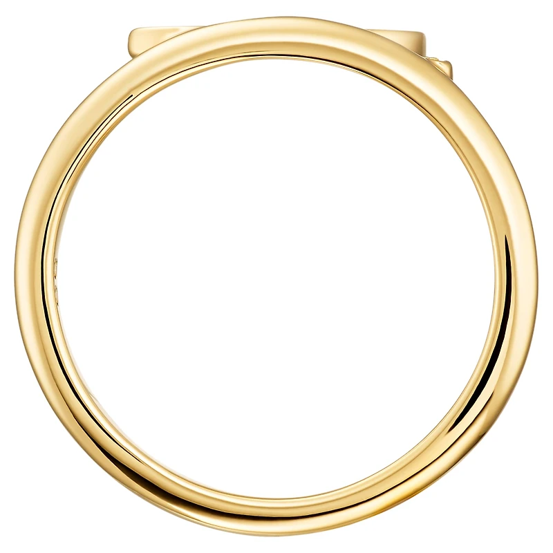 Looney Tunes Tweety Motif Ring, Yellow, Gold-tone plated