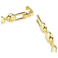 Una Angelic bracelet, Round cut, Pavé, Medium, White, 18K gold finish