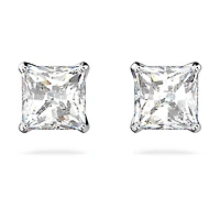 Stilla Attract stud earrings, Square cut, White