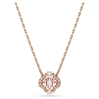 Una necklace, Clover, Pink, Rose gold-tone plated by SWAROVSKI