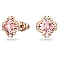 Una set, Mixed cuts, Clover, Pink, Rose gold-tone plated by SWAROVSKI