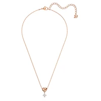 Lifelong Heart pendant, White, 18K rose gold finish