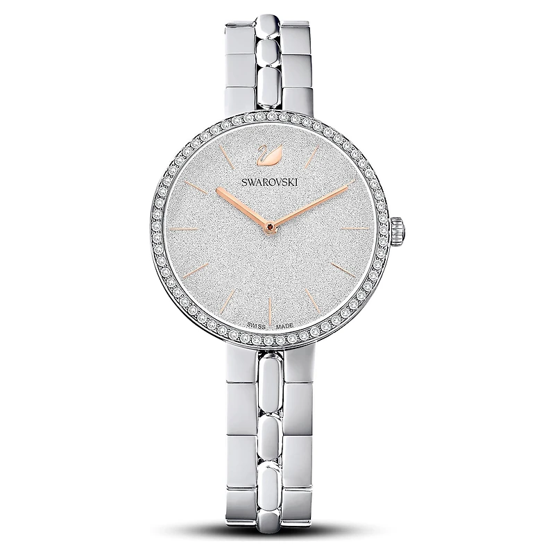 Cosmopolitan watch, Swiss Made, Metal bracelet, Silver Tone, Stainless steel by SWAROVSKI
