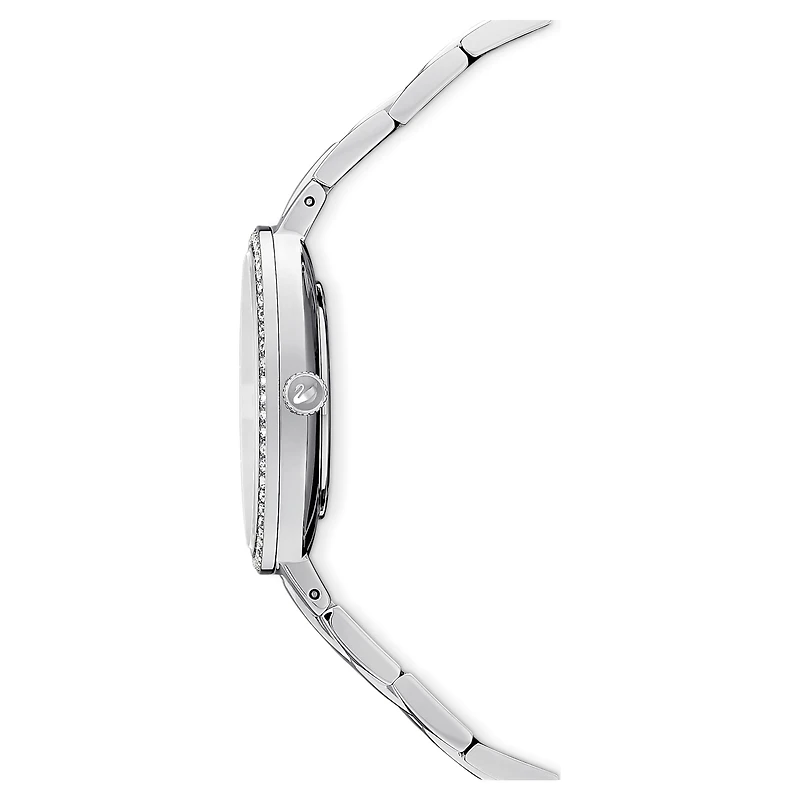 Cosmopolitan watch, Swiss Made, Metal bracelet, Silver Tone, Stainless steel by SWAROVSKI