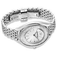 Crystalline aura watch, Swiss Made, Metal bracelet, Silver Tone, Stainless steel by SWAROVSKI