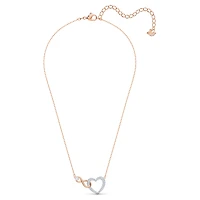 Hyperbola set, Infinity and heart, White, Mixed metal finish by SWAROVSKI