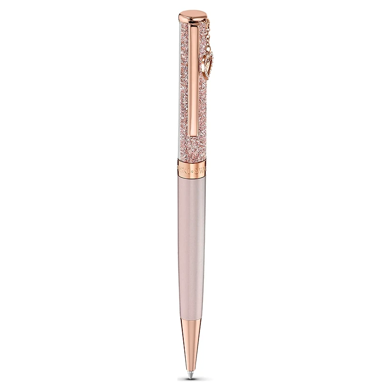Crystalline ballpoint pen, Heart, Rose gold tone, Pink lacquered, rose gold-tone plated by SWAROVSKI