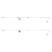 Crystal Wishes bracelet, Set (2), Evil eye, Blue, Mixed metal finish by SWAROVSKI