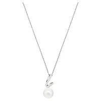Gabriella pendant, White, Rhodium plated by SWAROVSKI