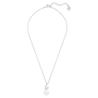 Gabriella pendant, White, Rhodium plated by SWAROVSKI