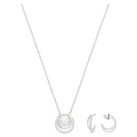 Free set, White, Rhodium plated by SWAROVSKI