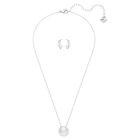 Free set, White, Rhodium plated by SWAROVSKI