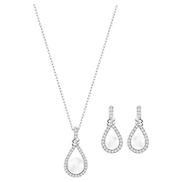 Enlace set, White, Rhodium plated by SWAROVSKI