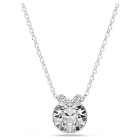 Bella V pendant, Round cut, White, Rhodium plated by SWAROVSKI