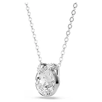 Bella V pendant, Round cut, White, Rhodium plated by SWAROVSKI