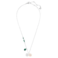 Symbolica pendant, Clover, Green, Mixed metal finish by SWAROVSKI