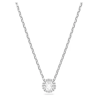Una Angelic pendant, Round cut, White, Rhodium plated by SWAROVSKI