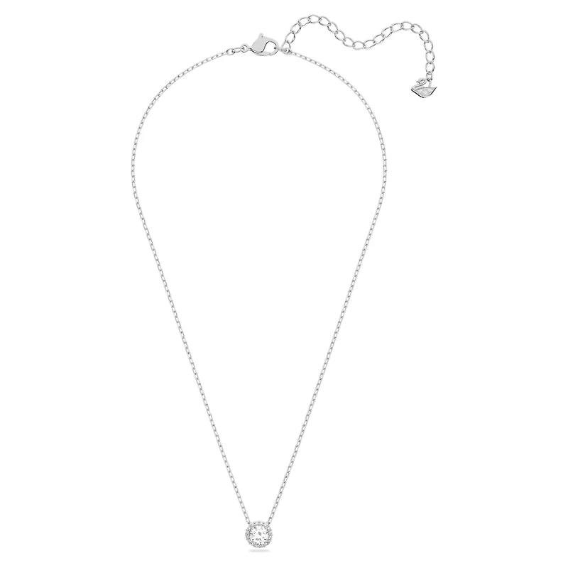 Una Angelic pendant, Round cut, White, Rhodium plated by SWAROVSKI