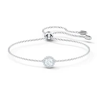 Una Angelic bracelet, Mixed round cuts, White, Rhodium plated by SWAROVSKI