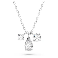 Mesmera pendant, Mixed cuts, White, Rhodium plated by SWAROVSKI