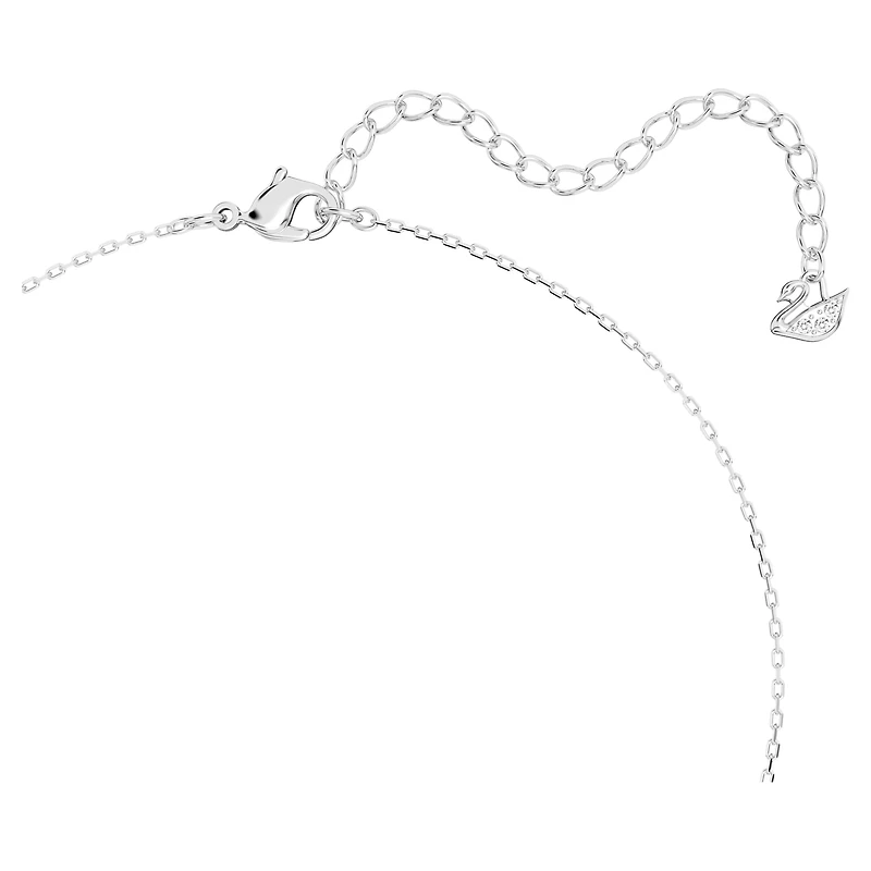 Mesmera pendant, Mixed cuts, White, Rhodium plated by SWAROVSKI
