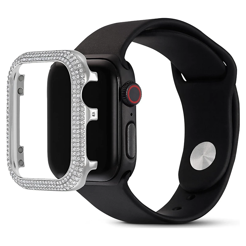 Sparkling case, For Apple Watch® Series 4 & 5, 40mm, Silver Tone by SWAROVSKI