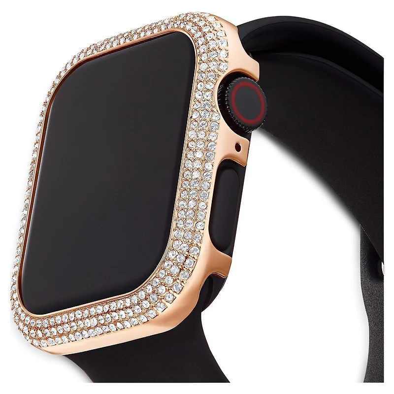 Sparkling case, For Apple Watch® Series 4 & 5, 40 mm, Rose gold tone by SWAROVSKI