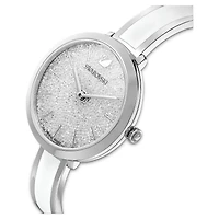 Crystalline delight watch, Swiss Made, Metal bracelet, White, Stainless steel by SWAROVSKI