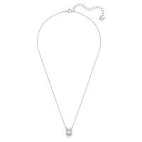 Una pendant, Octagon cut, White, Rhodium plated by SWAROVSKI
