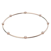 Constella necklace, Round cut, White, Rose gold-tone plated by SWAROVSKI