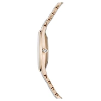 Attract watch, Swiss Made, Pavé, Crystal bracelet, Gold tone, Champagne gold-tone finish by SWAROVSKI