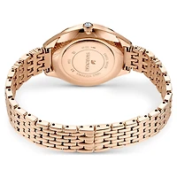 Attract watch, Swiss Made, Pavé, Metal bracelet, Rose gold tone, Rose gold-tone finish by SWAROVSKI