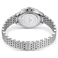 Attract watch, Swiss Made, Pavé, Metal bracelet, Silver tone, Stainless steel by SWAROVSKI