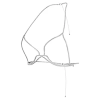 Millenia body chain, Round cut, White, Rhodium plated by SWAROVSKI