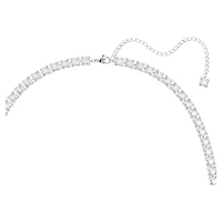Millenia belt, Square cut, White, Rhodium plated by SWAROVSKI