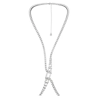 Millenia body chain, Square cut, White, Rhodium plated by SWAROVSKI