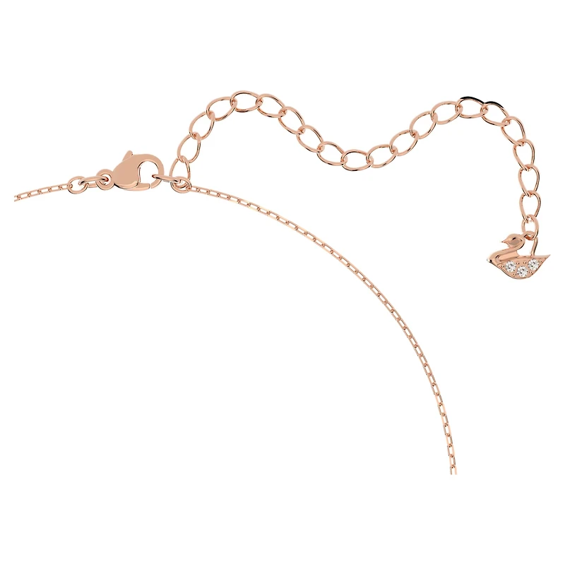 Stilla Attract set, Round cut, White, 18K rose gold finish