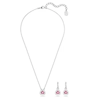 Una set, Trilliant cut, Pink, Rhodium plated by SWAROVSKI