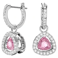 Una set, Trilliant cut, Pink, Rhodium plated by SWAROVSKI