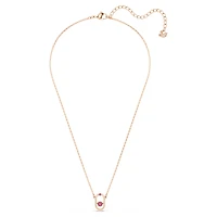Una pendant, Round cut, Oval shape, Red, Rose gold-tone plated by SWAROVSKI